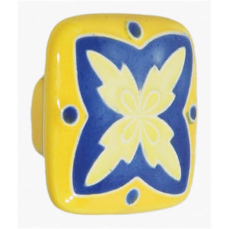 Acorn Mfg Lg Sq Yellow and Blue Inchx Inch Design PS8YP